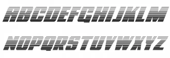 Power Lord Gradient Italic फ़ॉन्ट लोअरकेस