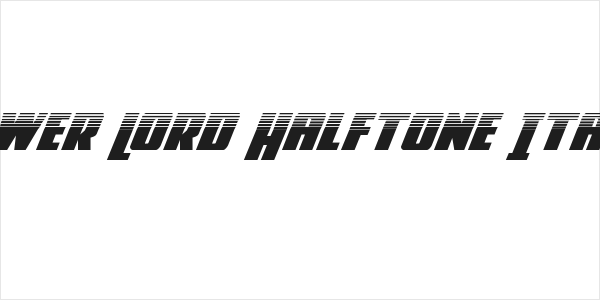 Power Lord Halftone Italic Logo
