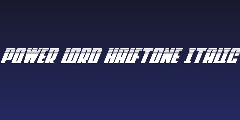 Power Lord Halftone Italic Social Header