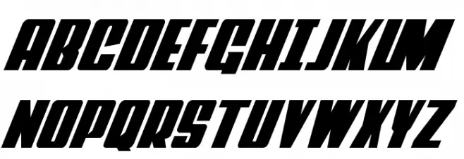 Power Lord Italic フォント 大文字