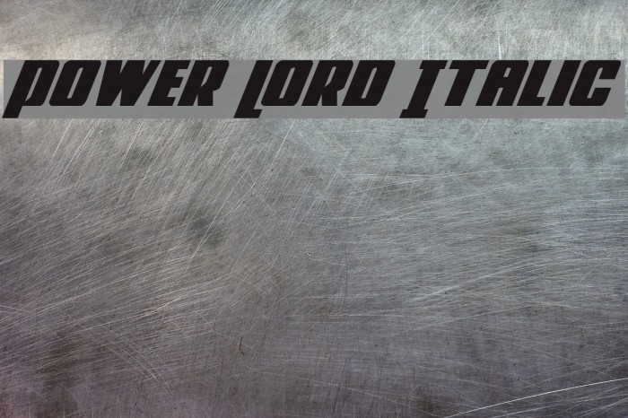 Power Lord Italic Font examples