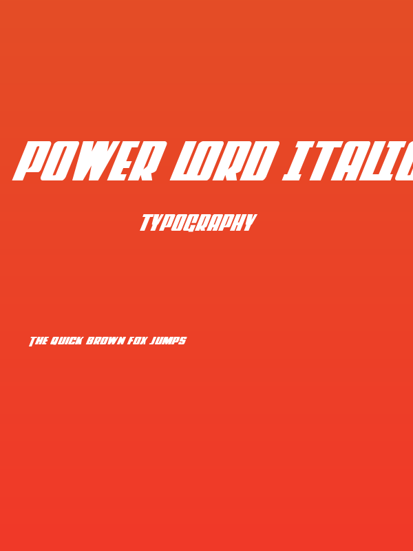 Power Lord Italic Poster