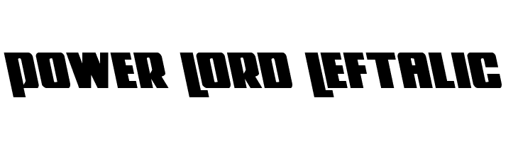 Power Lord Leftalic Font