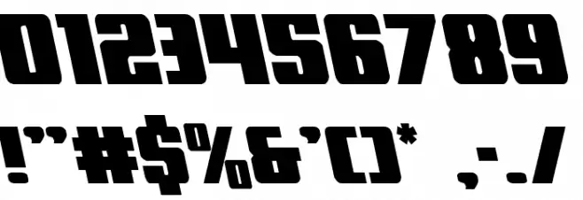 Power Lord Leftalic Font OTHER CHARS