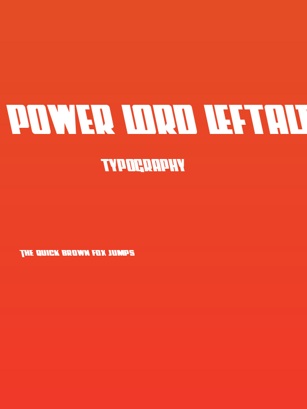 Power Lord Leftalic Poster