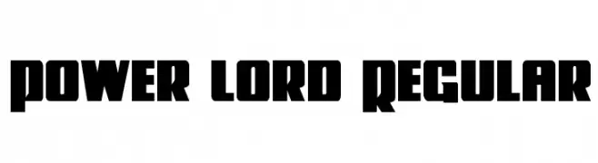 Power Lord Regular  Скачать бесплатные шрифты
