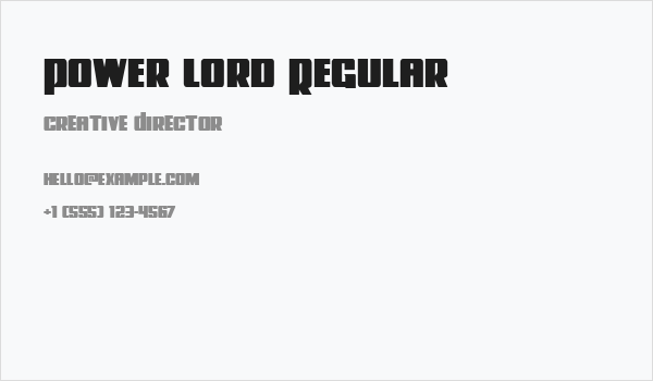 Power Lord Regular Business Card
