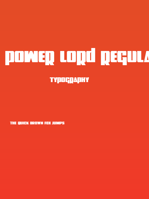 Power Lord Regular Poster