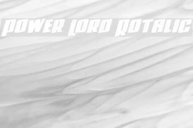 Power Lord Rotalic Font examples