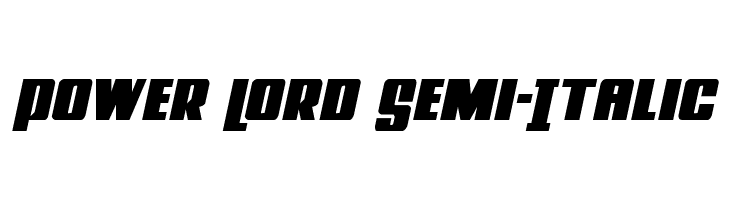 Power Lord Semi-Italic Font