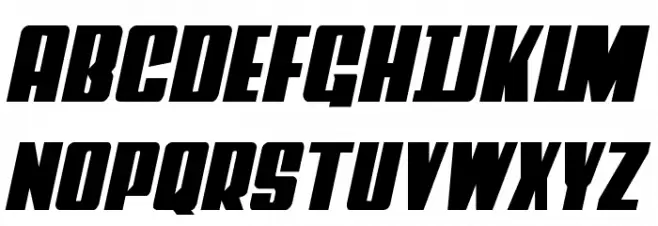 Power Lord Semi-Italic Schriftart Groß