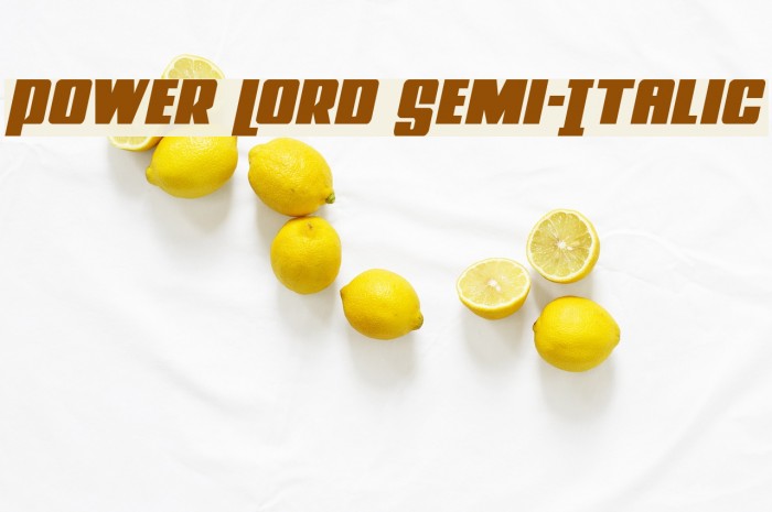 Power Lord Semi-Italic Font examples