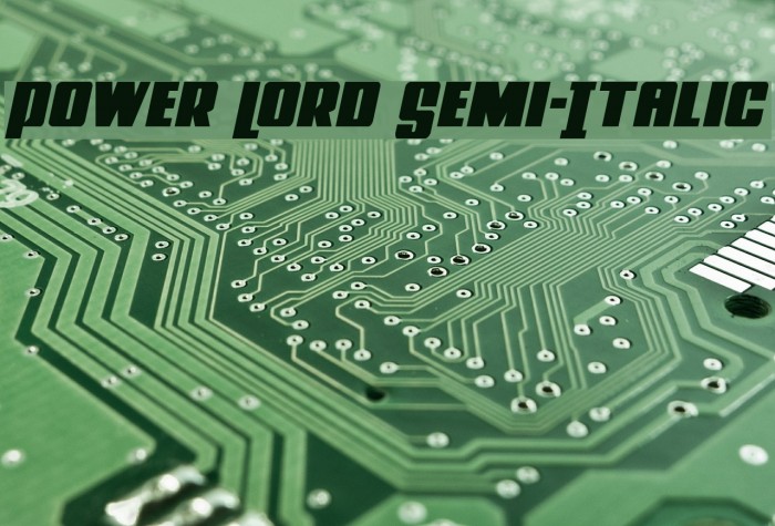 Power Lord Semi-Italic Font examples