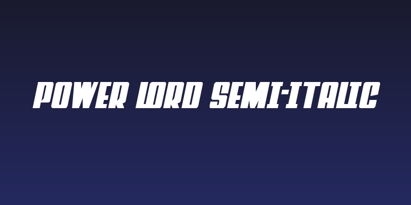 Power Lord Semi-Italic Social Header