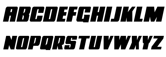 Power Lord Semi-Italic Font LOWERCASE