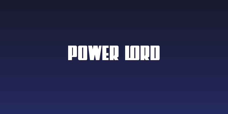 Power Lord Social Header