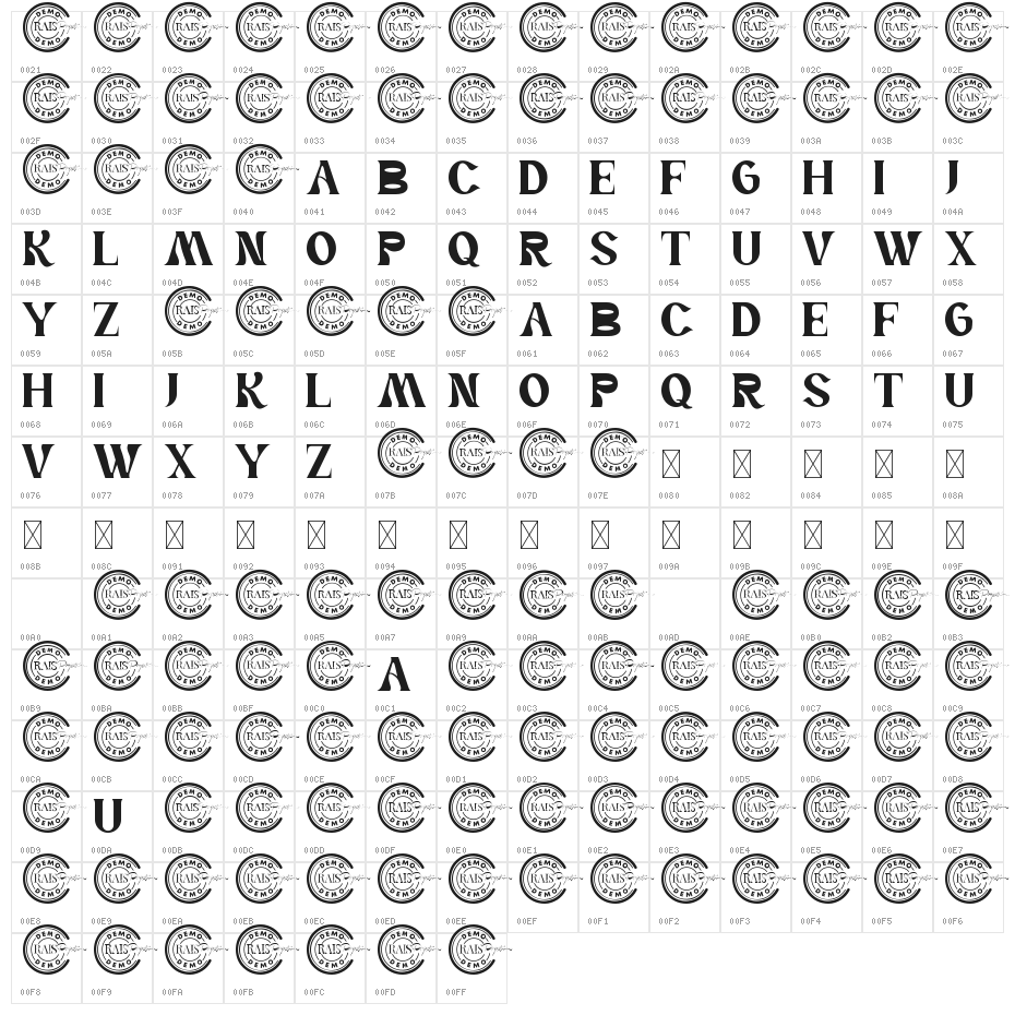 Power Passion Demo Character Map