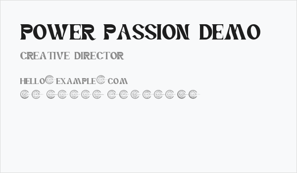 Power Passion Demo Business Card