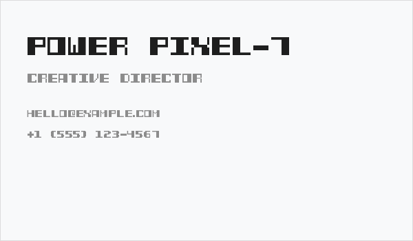Power Pixel-7 Business Card