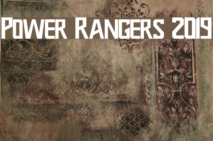 Power Rangers 2019 Font examples
