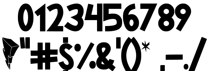 Power Rangers Font OTHER CHARS
