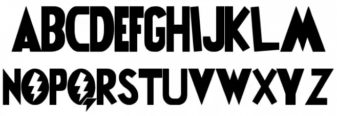 Power Rangers Schriftart Groß