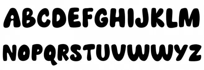 Power Smurf Font Litere mici