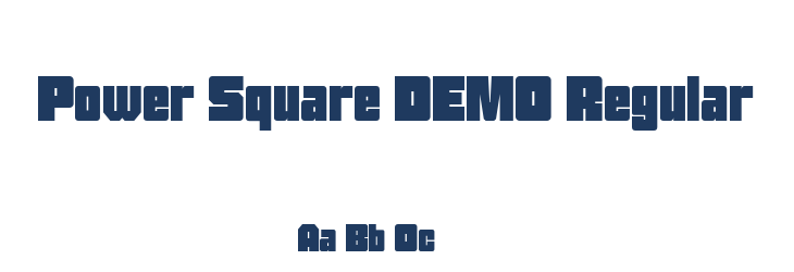 Power Square DEMO Regular Font Preview
