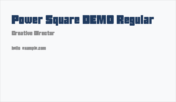 Power Square DEMO Regular Business Card