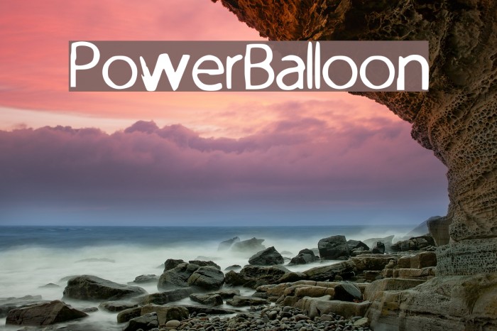 PowerBalloon Font examples