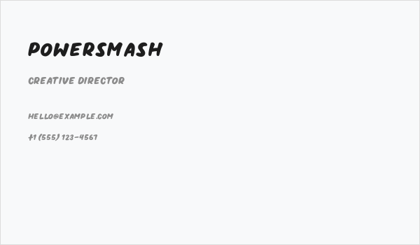 PowerSmash Business Card