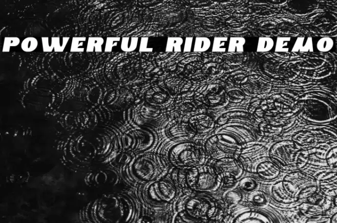 Powerful Rider Demo Caratteri examples