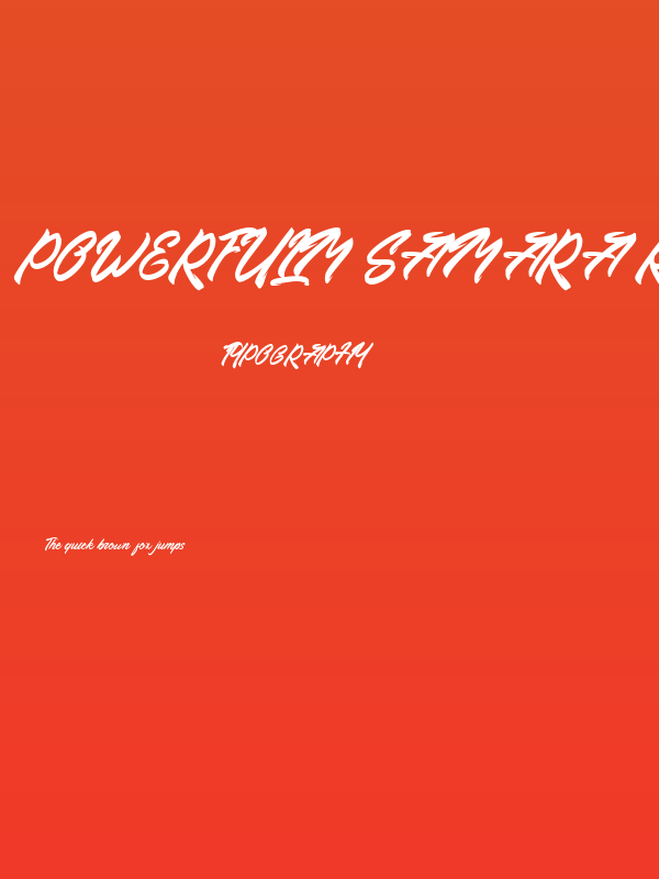 Powerfulm Samara Regular Poster