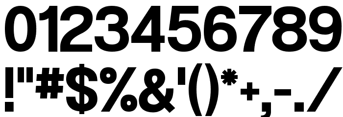 Powerhouse Sans Bold Font OTHER CHARS