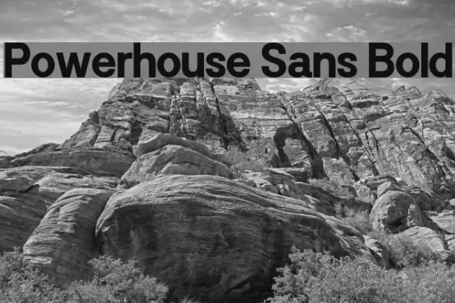 Powerhouse Sans Bold Font examples