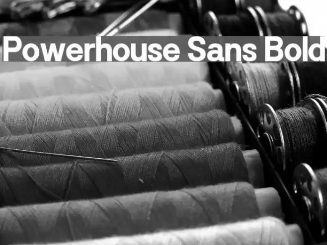 Powerhouse Sans Bold Font examples