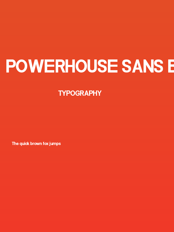 Powerhouse Sans Bold Poster