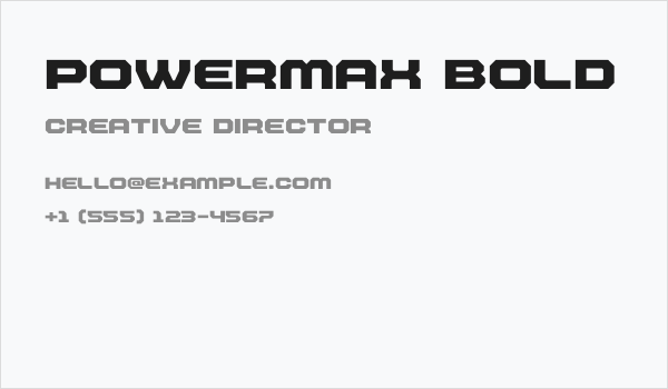 Powermax Bold Business Card