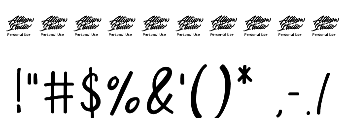 Powlina Theater - Personal Use Font OTHER CHARS