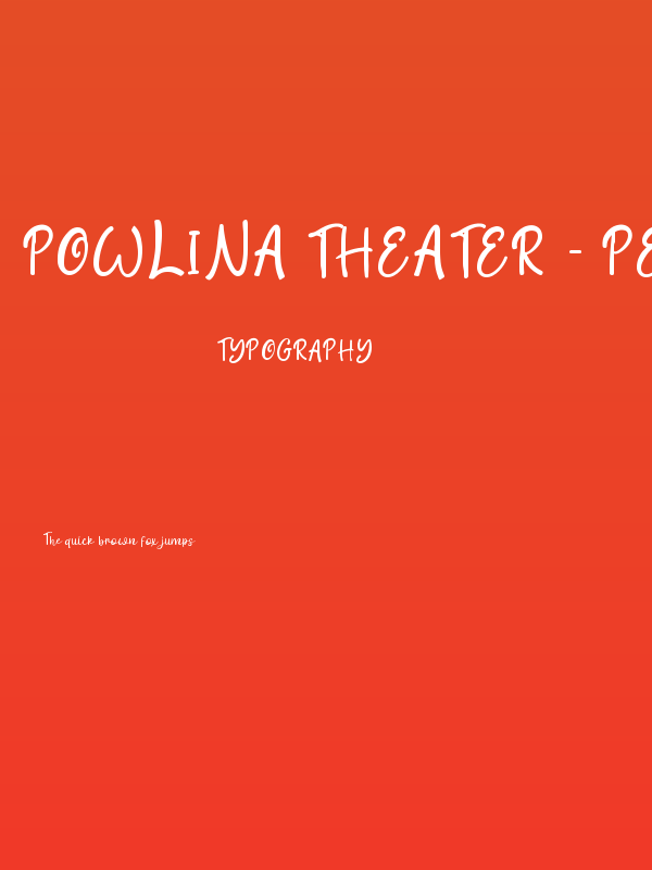 Powlina Theater - Personal Use Poster