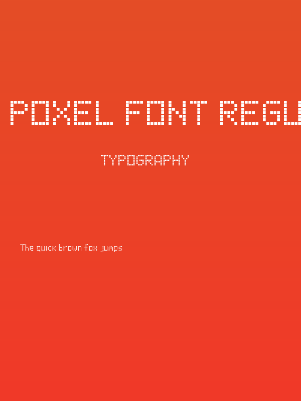 Poxel Font Regular Poster