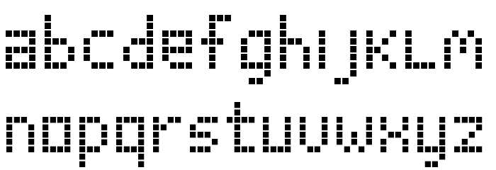 Poxel Font Regular Font LOWERCASE