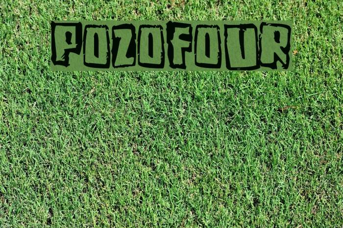 Pozofour Font examples