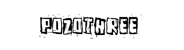 Pozothree  Frei Schriftart Herunterladen