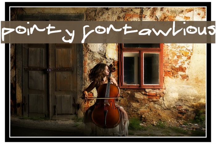 pointy fontawlious Font examples