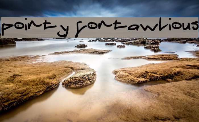 pointy fontawlious Font examples