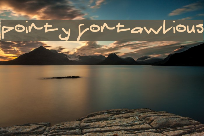 pointy fontawlious Font examples