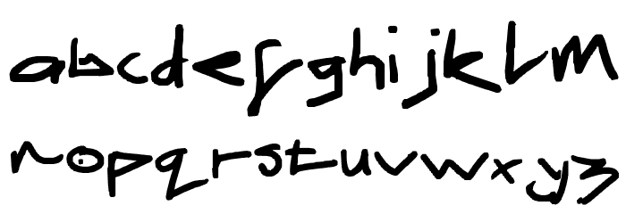 pointy fontawlious Font LOWERCASE