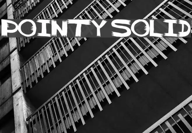 pointy solid Font examples