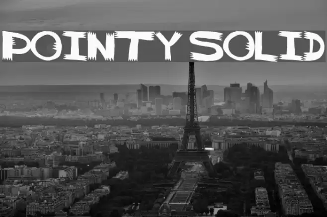 pointy solid Font examples